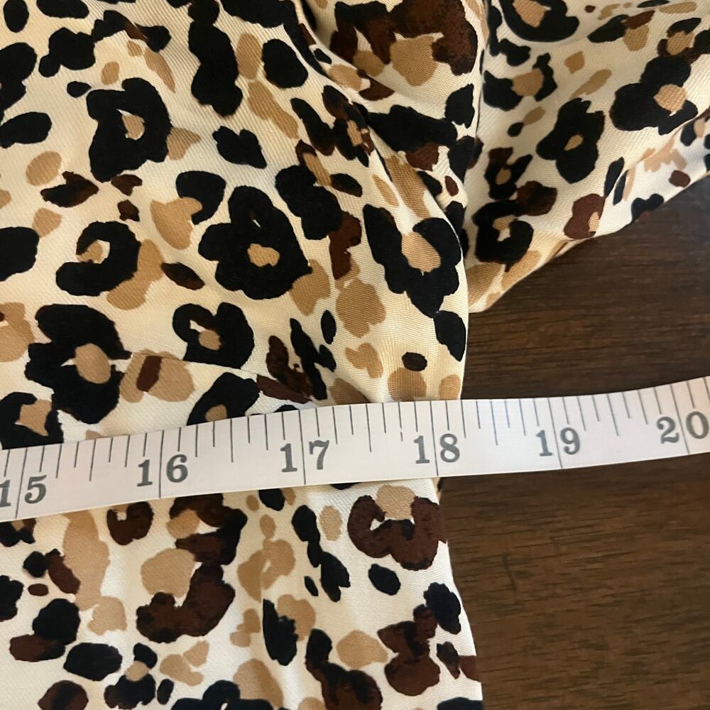 Maeve by Anthropologie Blouse Shirt Katia Ruffled Button Down Animal Print Sz 2 - Picture 11 of 11